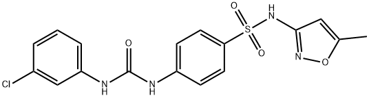 4-({[(3-chlorophenyl)amino]carbonyl}amino)-N-(5-methyl-3-isoxazolyl)benzenesulfonamide Struktur