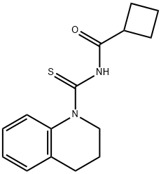 N-(3,4-dihydro-1(2H)-quinolinylcarbonothioyl)cyclobutanecarboxamide Struktur