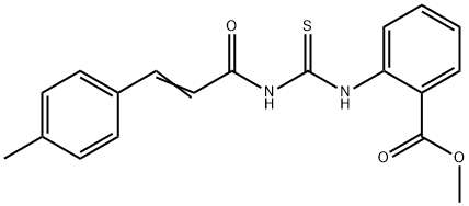 methyl 2-[({[3-(4-methylphenyl)acryloyl]amino}carbonothioyl)amino]benzoate Struktur