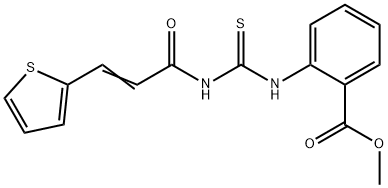 methyl 2-[[(E)-3-thiophen-2-ylprop-2-enoyl]carbamothioylamino]benzoate Struktur