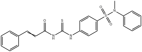 N-{[(4-{[methyl(phenyl)amino]sulfonyl}phenyl)amino]carbonothioyl}-3-phenylacrylamide Struktur