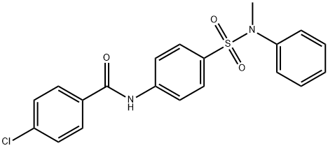 4-chloro-N-(4-{[methyl(phenyl)amino]sulfonyl}phenyl)benzamide Struktur