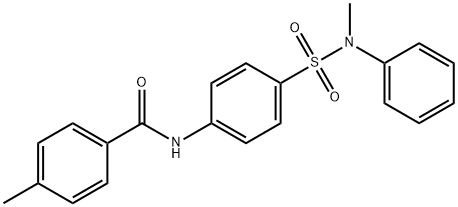 4-methyl-N-(4-{[methyl(phenyl)amino]sulfonyl}phenyl)benzamide Struktur