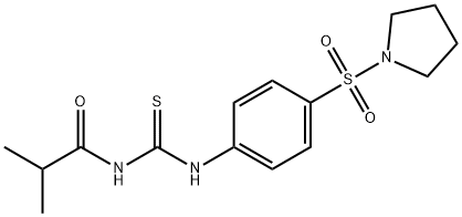 2-methyl-N-({[4-(1-pyrrolidinylsulfonyl)phenyl]amino}carbonothioyl)propanamide Struktur