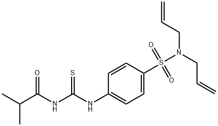 N-[({4-[(diallylamino)sulfonyl]phenyl}amino)carbonothioyl]-2-methylpropanamide Struktur