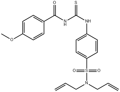 N-[({4-[(diallylamino)sulfonyl]phenyl}amino)carbonothioyl]-4-methoxybenzamide Struktur