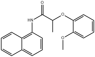 2-(2-methoxyphenoxy)-N-naphthalen-1-ylpropanamide Struktur