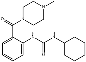 1-cyclohexyl-3-[2-(4-methylpiperazine-1-carbonyl)phenyl]urea Struktur