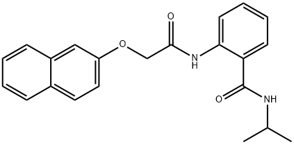 N-isopropyl-2-{[(2-naphthyloxy)acetyl]amino}benzamide Struktur