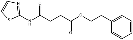 2-phenylethyl 4-oxo-4-(1,3-thiazol-2-ylamino)butanoate Struktur