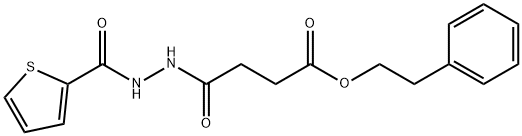 2-phenylethyl 4-oxo-4-[2-(thiophene-2-carbonyl)hydrazinyl]butanoate Struktur