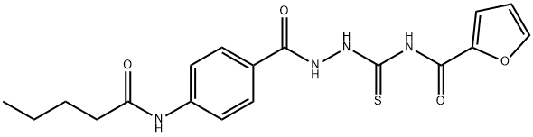 N-[[[4-(pentanoylamino)benzoyl]amino]carbamothioyl]furan-2-carboxamide Struktur