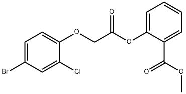 methyl 2-{[(4-bromo-2-chlorophenoxy)acetyl]oxy}benzoate Struktur