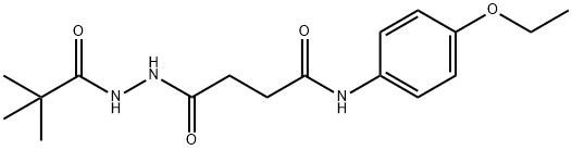 4-[2-(2,2-dimethylpropanoyl)hydrazinyl]-N-(4-ethoxyphenyl)-4-oxobutanamide Struktur