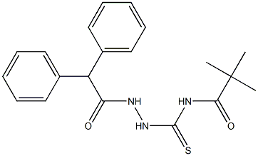 N-{[2-(diphenylacetyl)hydrazino]carbonothioyl}-2,2-dimethylpropanamide Struktur