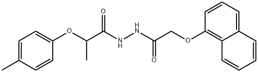 2-(4-methylphenoxy)-N'-[(1-naphthyloxy)acetyl]propanohydrazide Struktur