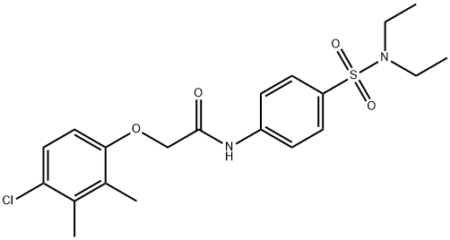 2-(4-chloro-2,3-dimethylphenoxy)-N-[4-(diethylsulfamoyl)phenyl]acetamide Struktur