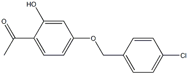 Ethanone, 1-[4-[(4-chlorophenyl)methoxy]-2-hydroxyphenyl]- Struktur