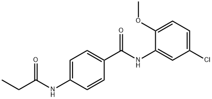 N-(5-chloro-2-methoxyphenyl)-4-(propanoylamino)benzamide Struktur