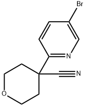 4-(5-BROMOPYRIDIN-2-YL)TETRAHYDRO-2H-PYRAN-4-CARBONITRILE Struktur