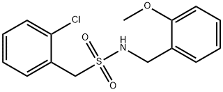 1-(2-chlorophenyl)-N-[(2-methoxyphenyl)methyl]methanesulfonamide Struktur