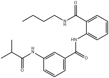 N-butyl-2-[({3-[(2-methylpropanoyl)amino]phenyl}carbonyl)amino]benzamide Struktur