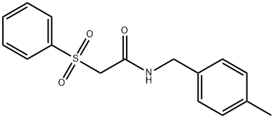 N-(4-methylbenzyl)-2-(phenylsulfonyl)acetamide Struktur