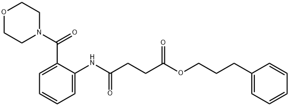 3-phenylpropyl 4-[2-(morpholine-4-carbonyl)anilino]-4-oxobutanoate Struktur