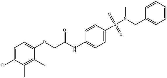 N-[4-[benzyl(methyl)sulfamoyl]phenyl]-2-(4-chloro-2,3-dimethylphenoxy)acetamide Struktur