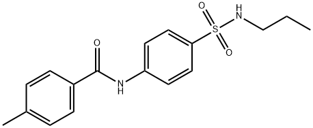 4-methyl-N-[4-(propylsulfamoyl)phenyl]benzamide Struktur