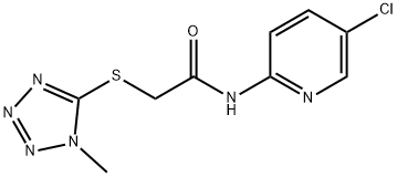 N-(5-chloropyridin-2-yl)-2-(1-methyltetrazol-5-yl)sulfanylacetamide Struktur