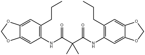 2,2-dimethyl-N,N'-bis(6-propyl-1,3-benzodioxol-5-yl)propanediamide Struktur