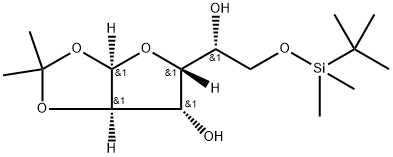 (3aR,5R,6S,6aR)-5-((R)-2-((tert-butyldimethylsilyl)oxy)-1-hydroxyethyl)-2,2-dimethyltetrahydrofuro[2,3-d][1,3]dioxol-6-ol Struktur