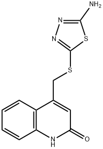 4-{[(5-amino-1,3,4-thiadiazol-2-yl)sulfanyl]methyl}-2(1H)-quinolinone Struktur