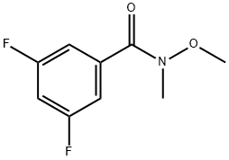 3,5-difluoro-N-methoxy-N-methylbenzamide Struktur