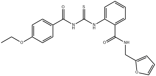 2-[(4-ethoxybenzoyl)carbamothioylamino]-N-(furan-2-ylmethyl)benzamide Struktur