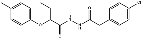 N'-[(4-chlorophenyl)acetyl]-2-(4-methylphenoxy)butanohydrazide Struktur