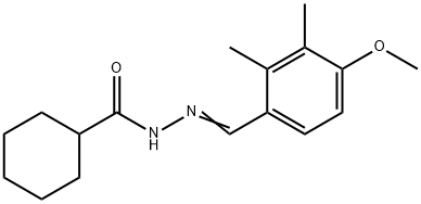 N'-(4-methoxy-2,3-dimethylbenzylidene)cyclohexanecarbohydrazide Struktur