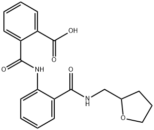 2-[[2-(oxolan-2-ylmethylcarbamoyl)phenyl]carbamoyl]benzoic acid Struktur