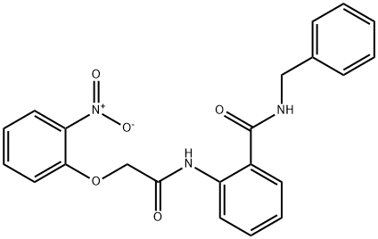 N-benzyl-2-{[(2-nitrophenoxy)acetyl]amino}benzamide Struktur