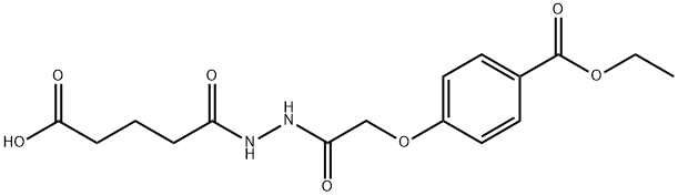 5-(2-{[4-(ethoxycarbonyl)phenoxy]acetyl}hydrazino)-5-oxopentanoic acid Struktur