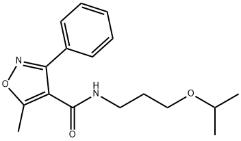 5-methyl-3-phenyl-N-(3-propan-2-yloxypropyl)-1,2-oxazole-4-carboxamide Struktur