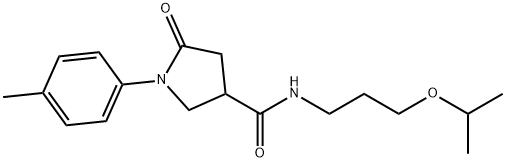 1-(4-methylphenyl)-5-oxo-N-(3-propan-2-yloxypropyl)pyrrolidine-3-carboxamide Struktur