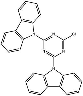 9H-Carbazole, 9,9'-(6-chloro-1,3,5-triazine-2,4-diyl)bis- Struktur