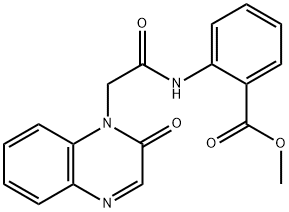 2-[2-(2-Oxo-2H-quinoxalin-1-yl)-acetylamino]-benzoic acid methyl ester Struktur