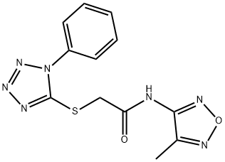 N-(4-methyl-1,2,5-oxadiazol-3-yl)-2-[(1-phenyl-1H-tetrazol-5-yl)sulfanyl]acetamide Struktur