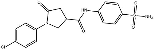 1-(4-chlorophenyl)-5-oxo-N-(4-sulfamoylphenyl)pyrrolidine-3-carboxamide Struktur