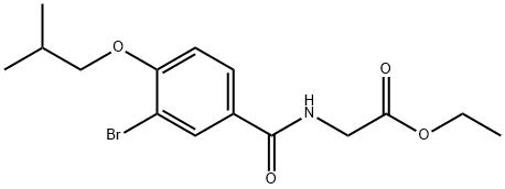 ethyl 2-[[3-bromo-4-(2-methylpropoxy)benzoyl]amino]acetate Struktur