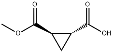 1,2-Cyclopropanedicarboxylic acid, monomethyl ester, (1R,2R)- Struktur