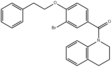 1-[3-bromo-4-(2-phenylethoxy)benzoyl]-1,2,3,4-tetrahydroquinoline Struktur